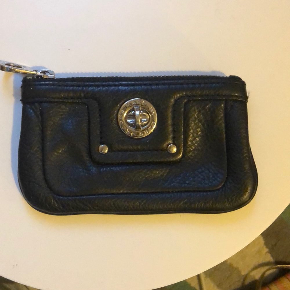 Marc Jacobs black leather coin purse